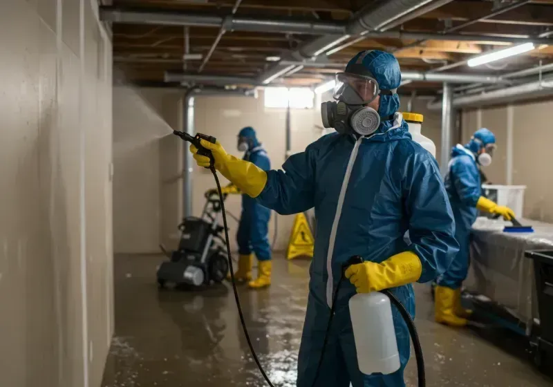 Basement Sanitization and Antimicrobial Treatment process in Fayetteville, AL